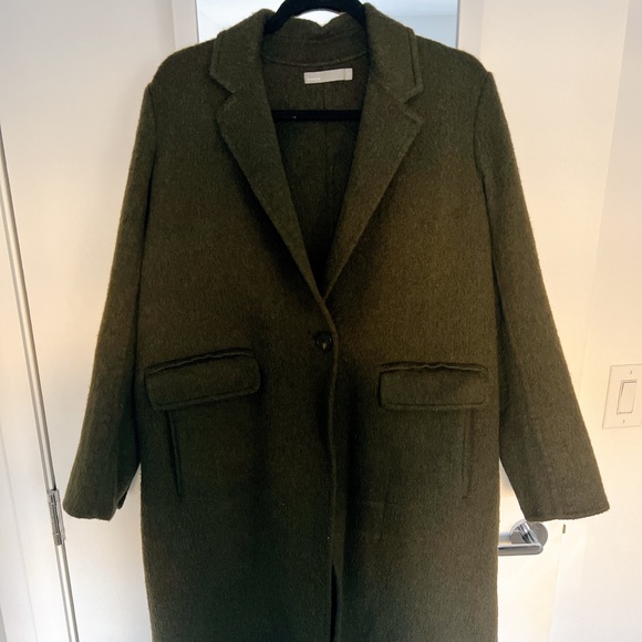 Vince Army Green Wool Coat - Picture 10 of 11